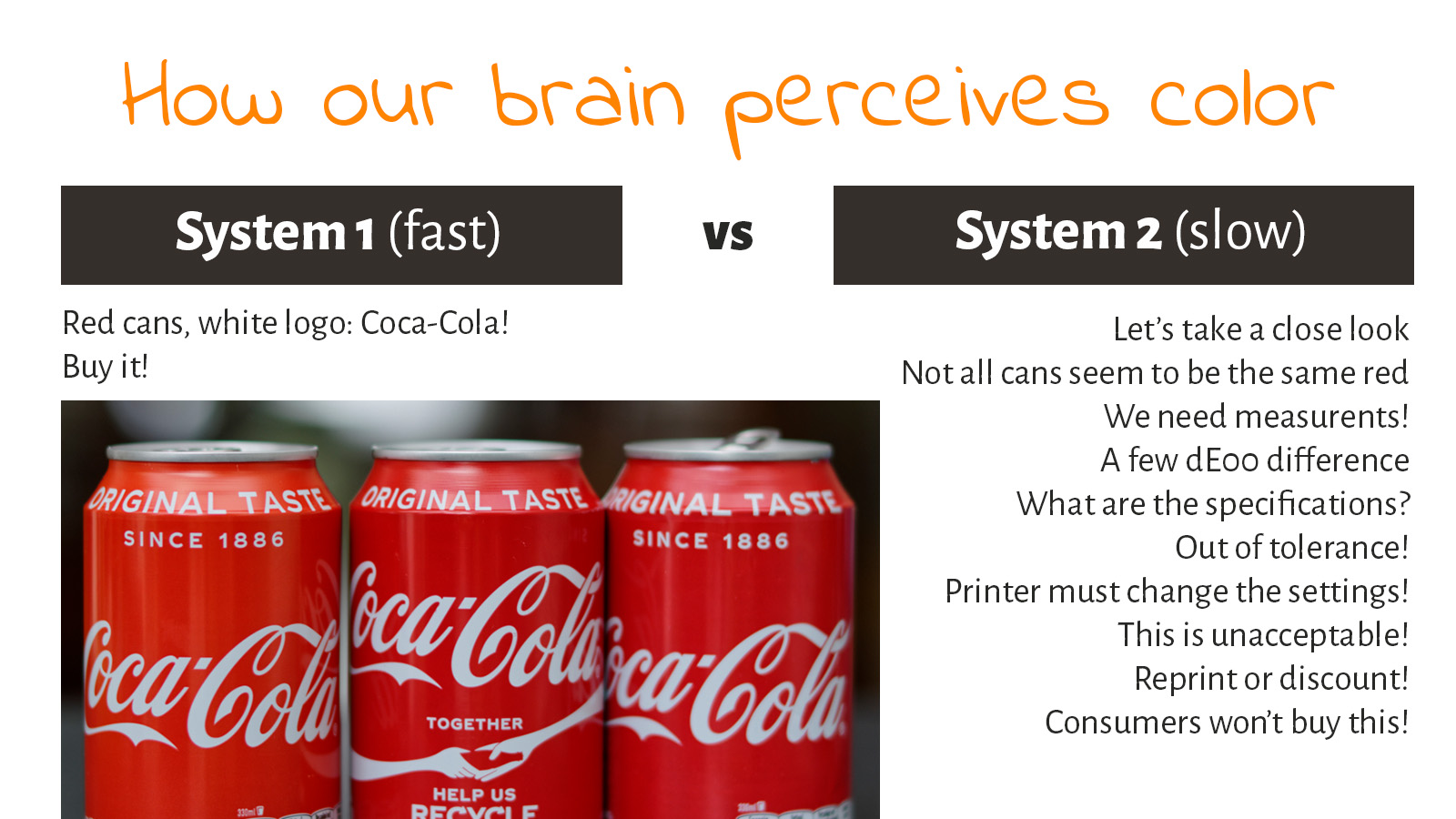 How Our Brain Perceives Evaluates Color System 1 Vs System 2 dual 